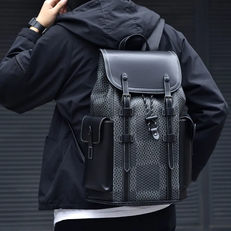 Slazenger PU Backpack Computer Backpack Regular Men's Black-4