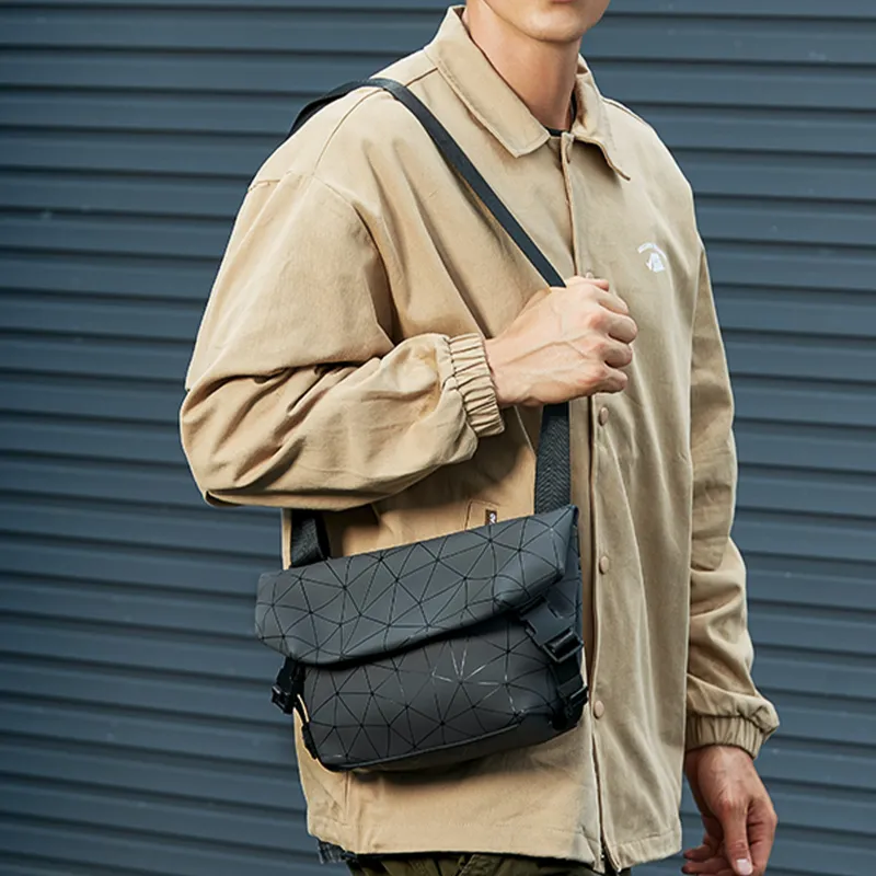 Slazenger Soft Leather Crossbody Bags Regular Unisex Dark Gray Black-4