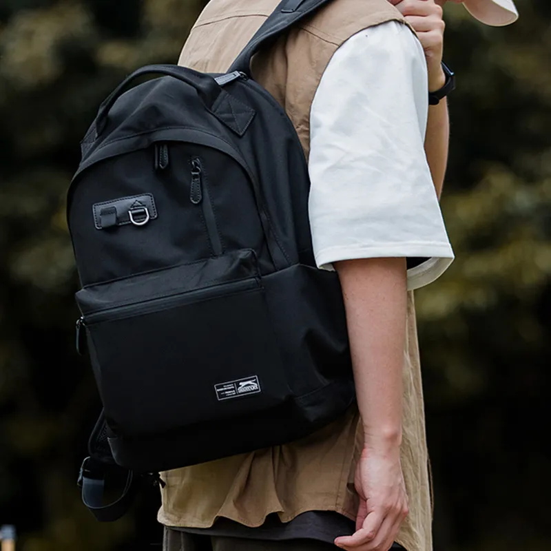 Slazenger Fabric Backpack Regular Unisex Black/Beige-4