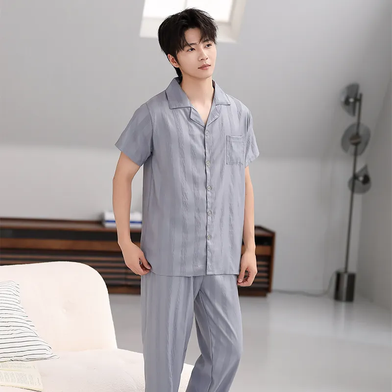Cotton Gene Pajama Set Men's Combo Set-9