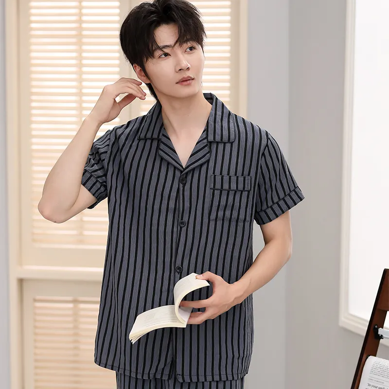 Cotton Gene Pajama Set Men's Combo Set-11
