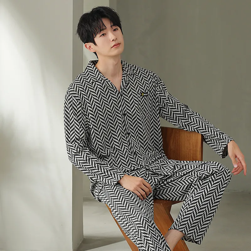 Cotton Gene Pajama Set Men's Combo Set-5