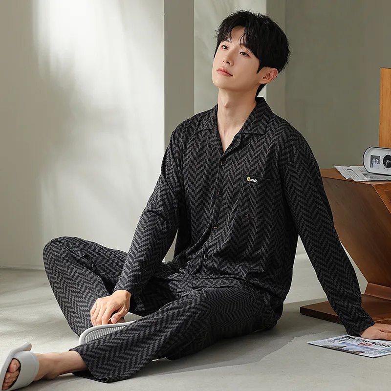 Cotton Gene Pajama Set Men's Combo Set-10