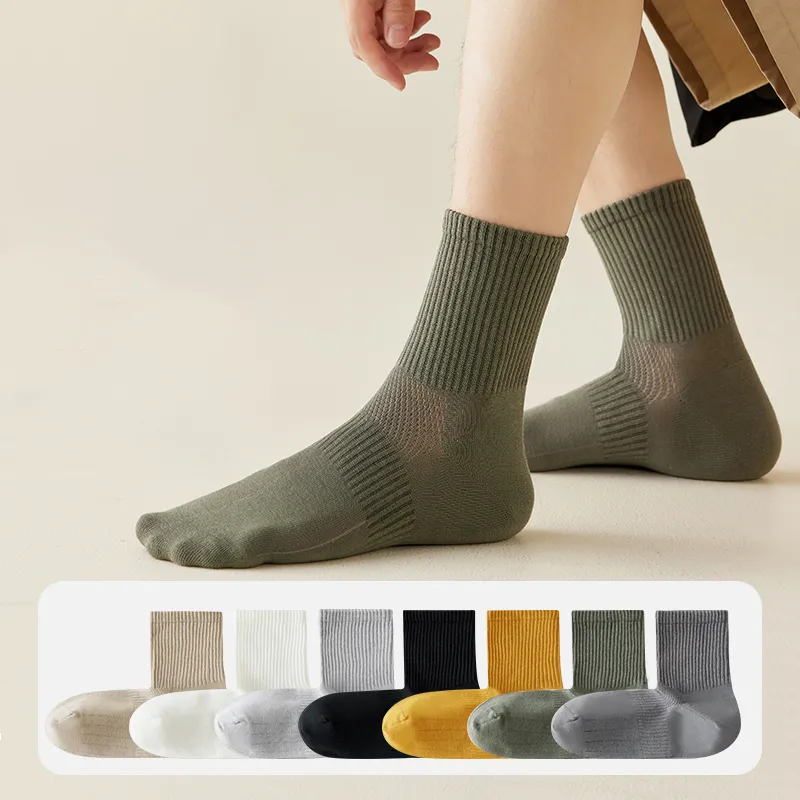 Cotton Gene Mid Calf Socks Men's Combo Set-25