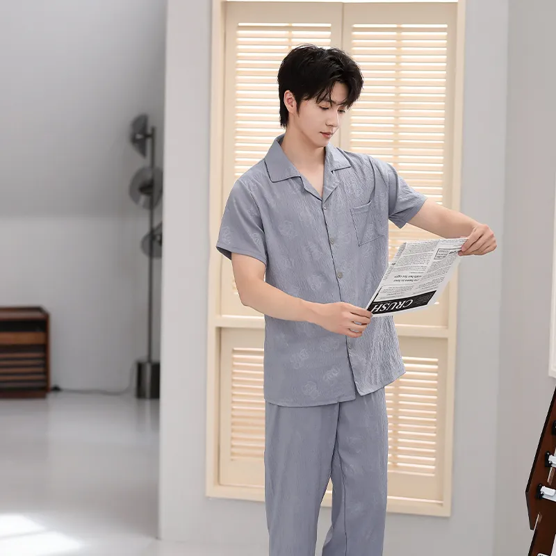 Cotton Gene Pajama Set Men's Combo Set-7
