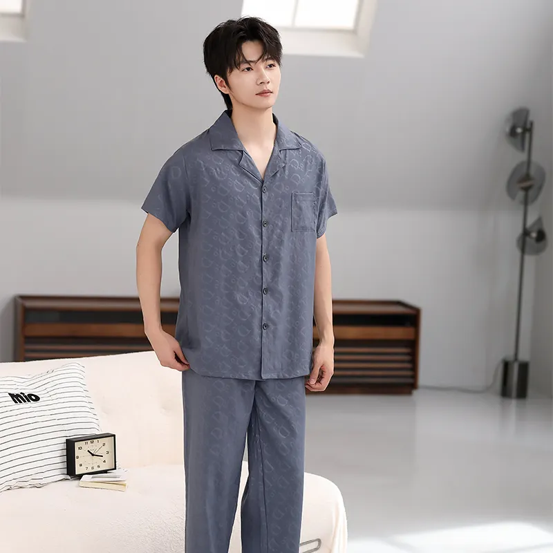 Cotton Gene Pajama Set Men's Combo Set-9