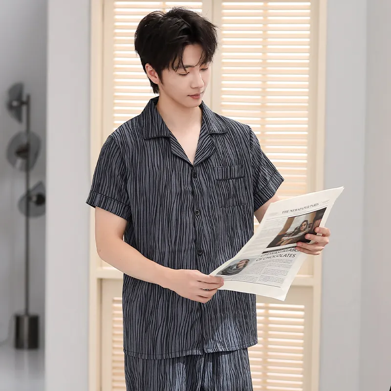 Cotton Gene Pajama Set Men's Combo Set-2