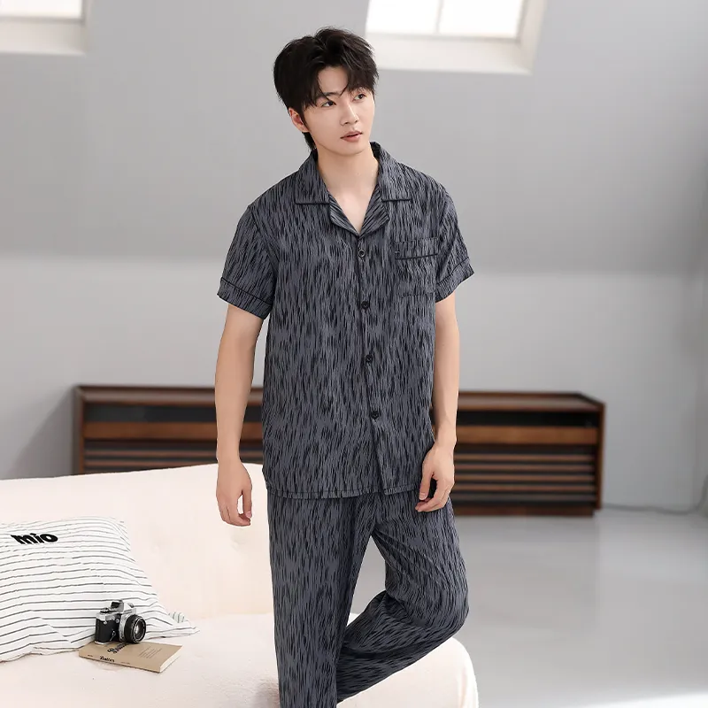 Cotton Gene Pajama Set Men's Combo Set-15
