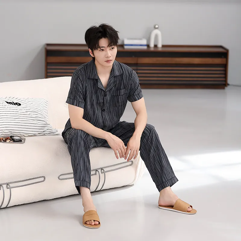 Cotton Gene Pajama Set Men's Combo Set-1