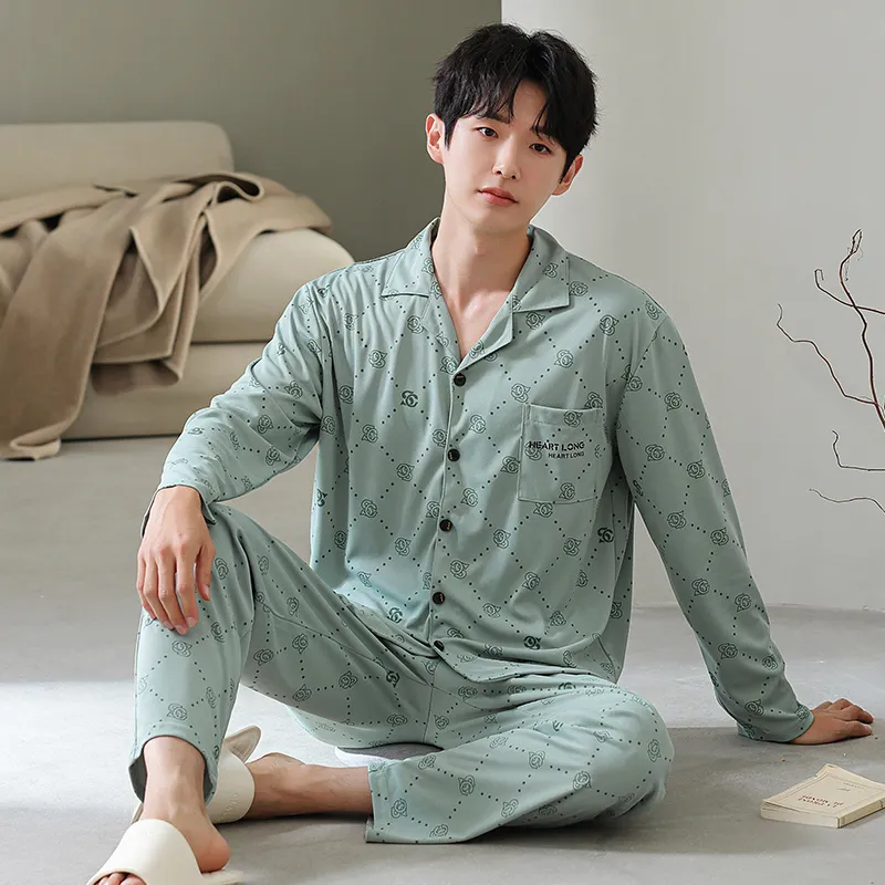 Cotton Gene Pajama Set Men's Combo Set-15