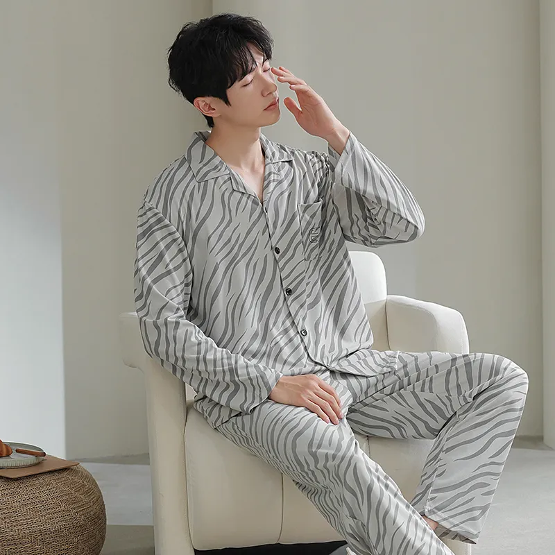 Cotton Gene Pajama Set Men's Combo Set-29