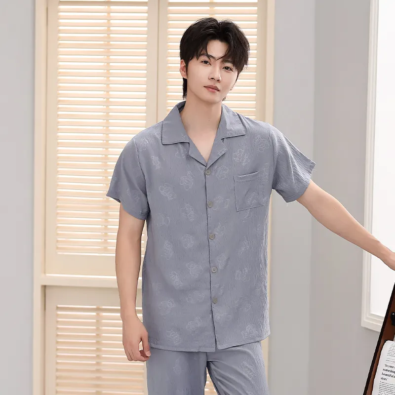 Cotton Gene Pajama Set Men's Combo Set-6