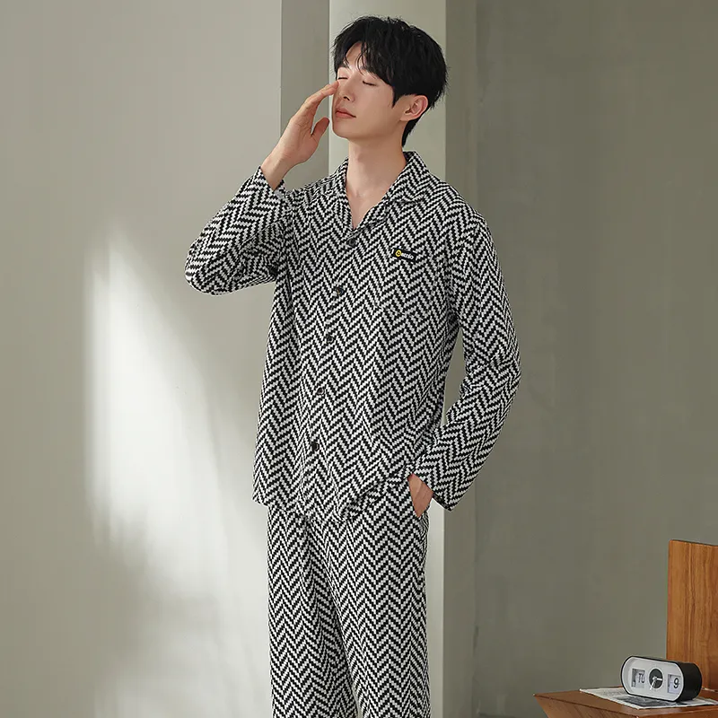 Cotton Gene Pajama Set Men's Combo Set-1