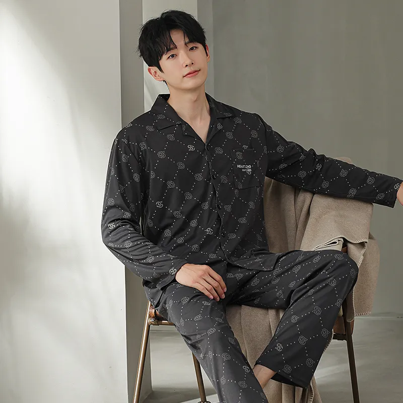 Cotton Gene Pajama Set Men's Combo Set-23