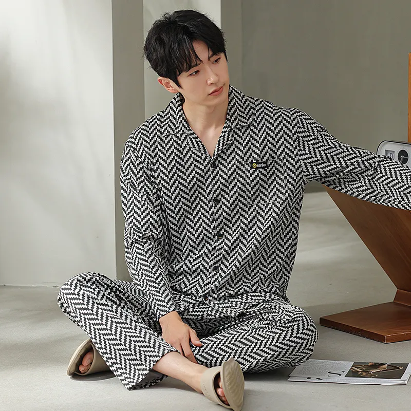 Cotton Gene Pajama Set Men's Combo Set-3