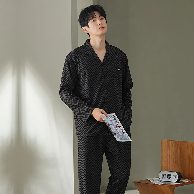Cotton Gene Pajama Set Men's Combo Set-8