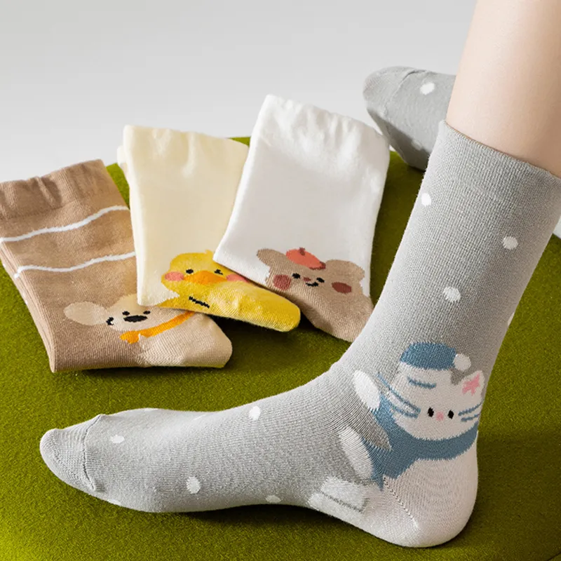 Cotton Gene Mid Calf Socks Women's Combo Set-9