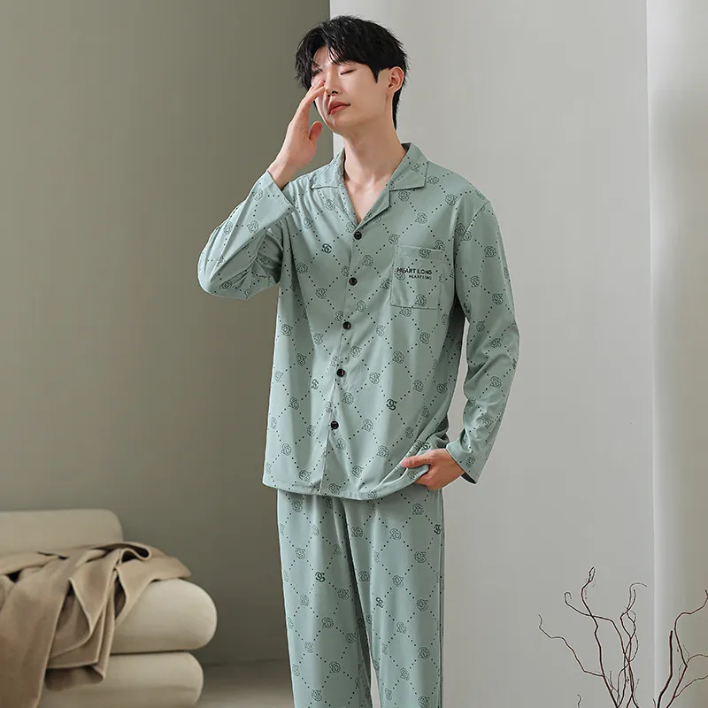 Cotton Gene Pajama Set Men's Combo Set-13
