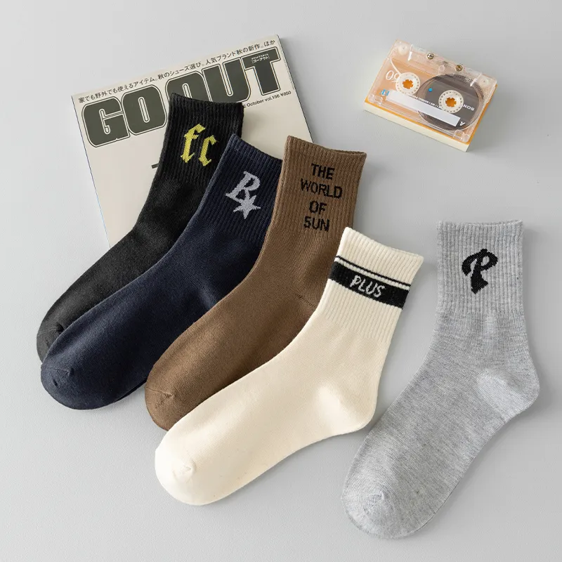 Cotton Gene Mid Calf Socks Unisex Combo Set-5
