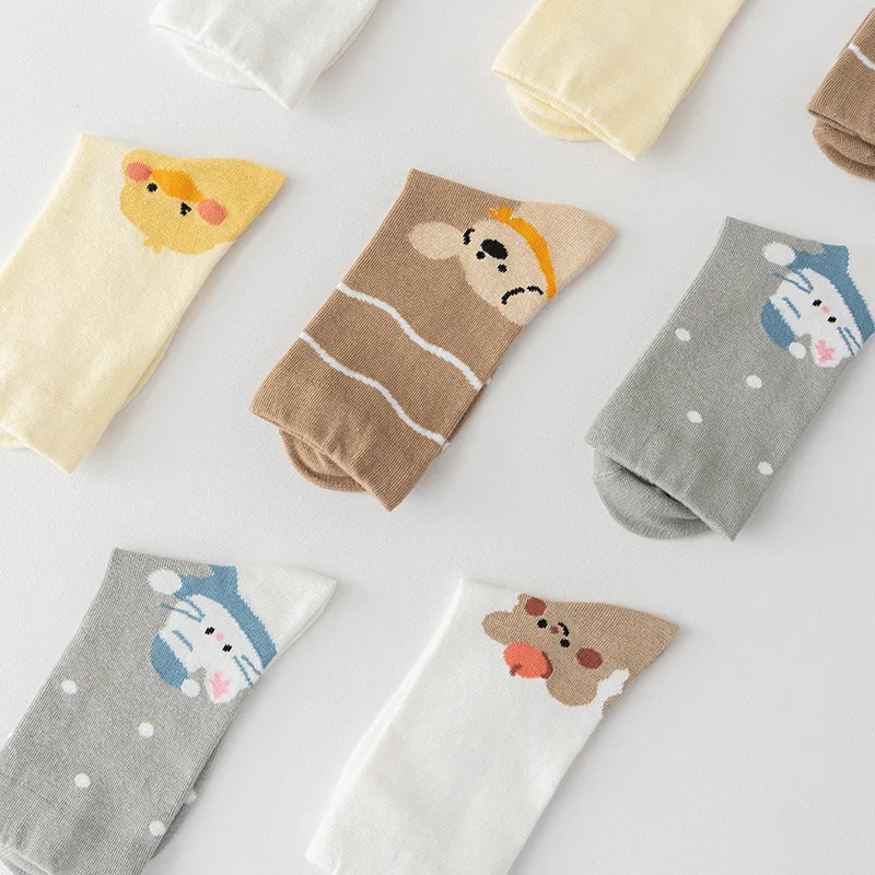 Cotton Gene Mid Calf Socks Women's Combo Set-7