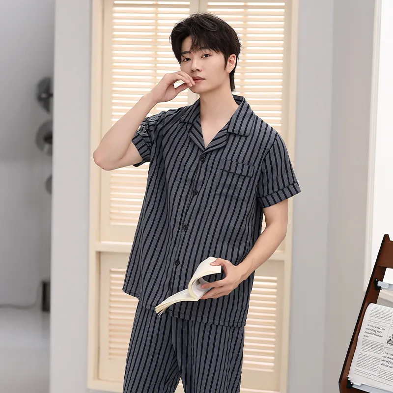Cotton Gene Pajama Set Men's Combo Set-10
