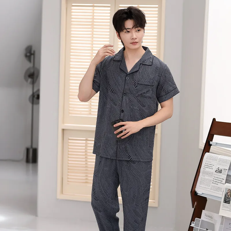 Cotton Gene Pajama Set Men's Combo Set-5