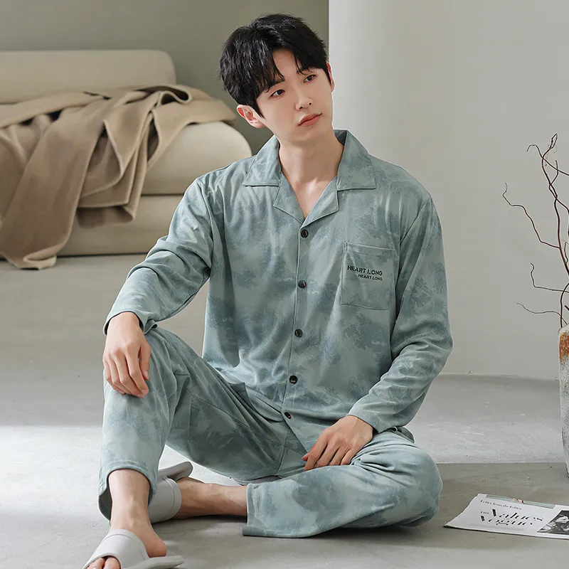 Cotton Gene Pajama Set Men's Combo Set-35