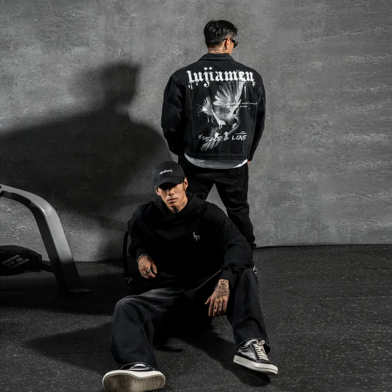 LUJIAMEN Sweatshirt Unisex Black-7
