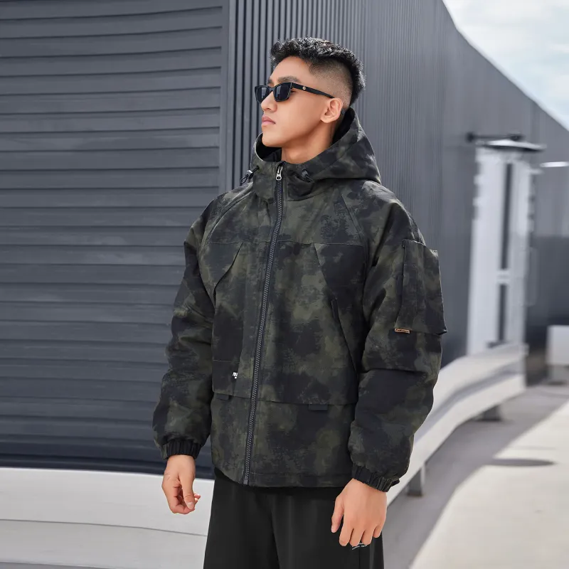 LUJIAMEN Puffer Jacket Unisex Camouflage-4