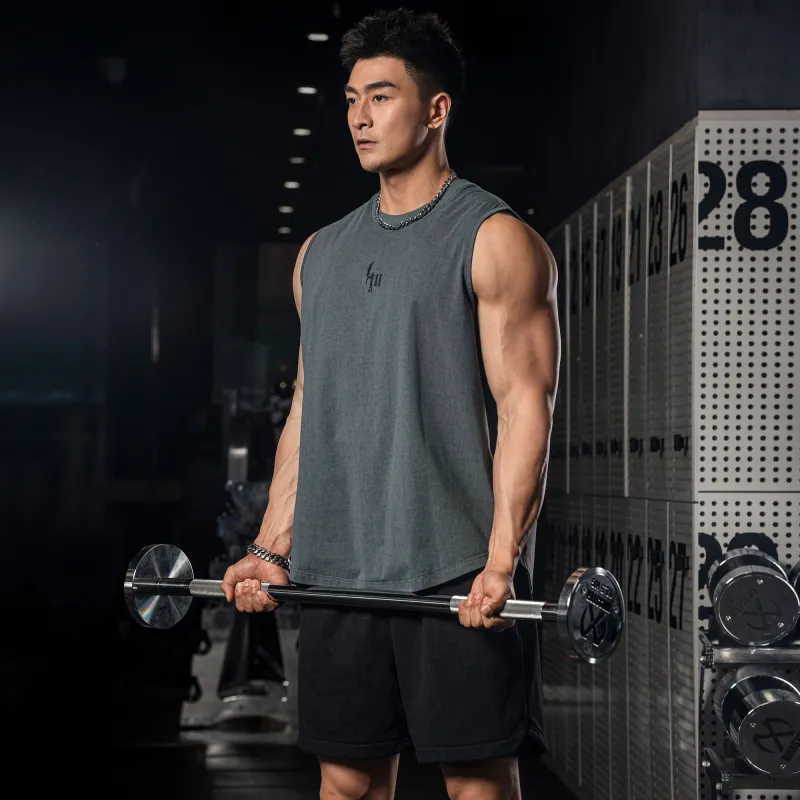 LUJIAMEN Tank Tops Men Gray-5