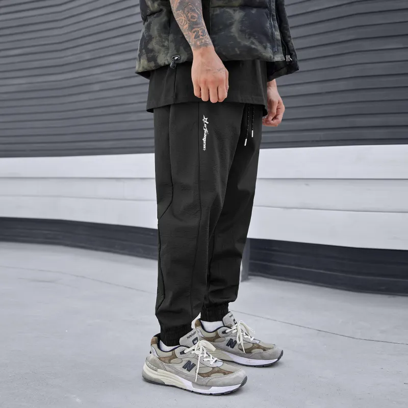 LUJIAMEN Casual Pants Unisex Black Choose According To Size Chart-3