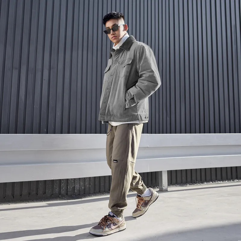 LUJIAMEN Jackets Unisex Gray Choose According To Size Chart-6