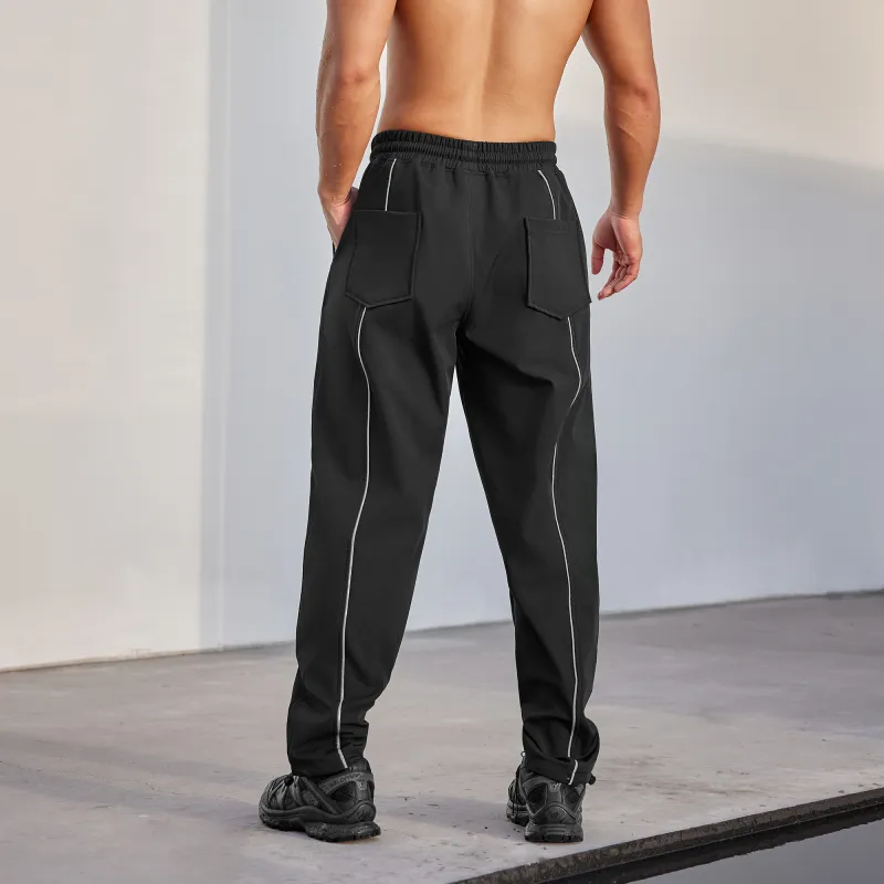 LUJIAMEN Casual Pants Men Black Choose According To Size Chart-5
