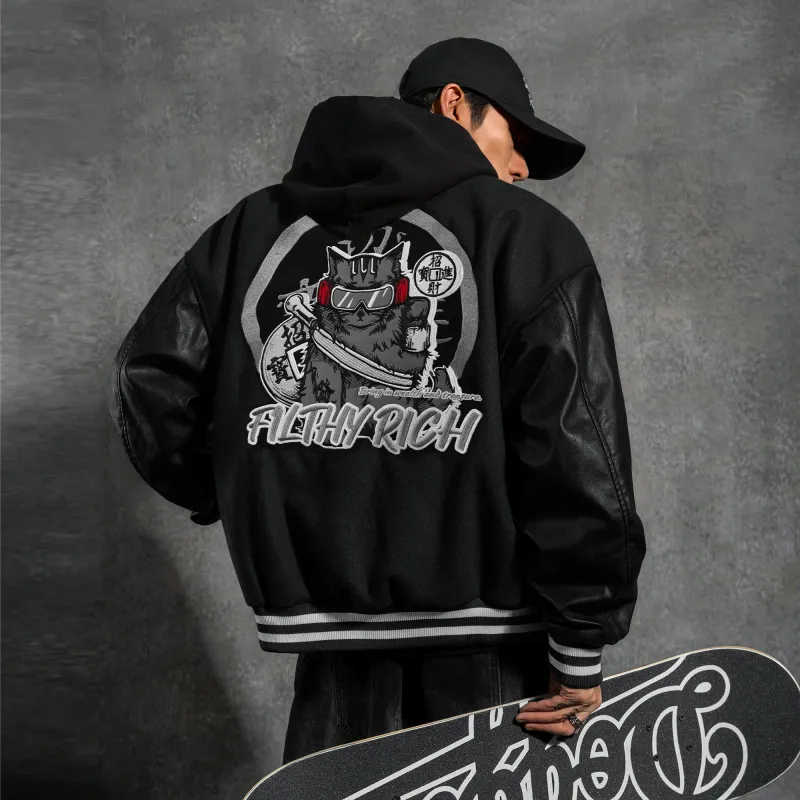LUJIAMEN Baseball Jacket Early Spring And Fall Unisex-8