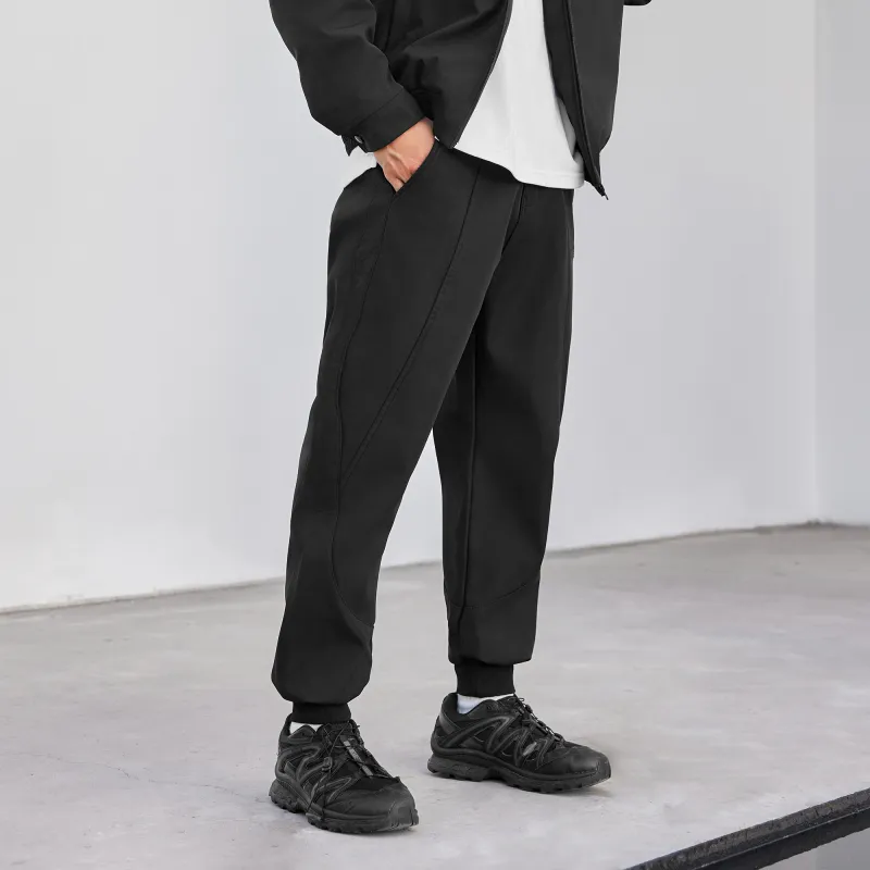 LUJIAMEN Knitted Sweatpants Men Black Choose According To Size Chart-3