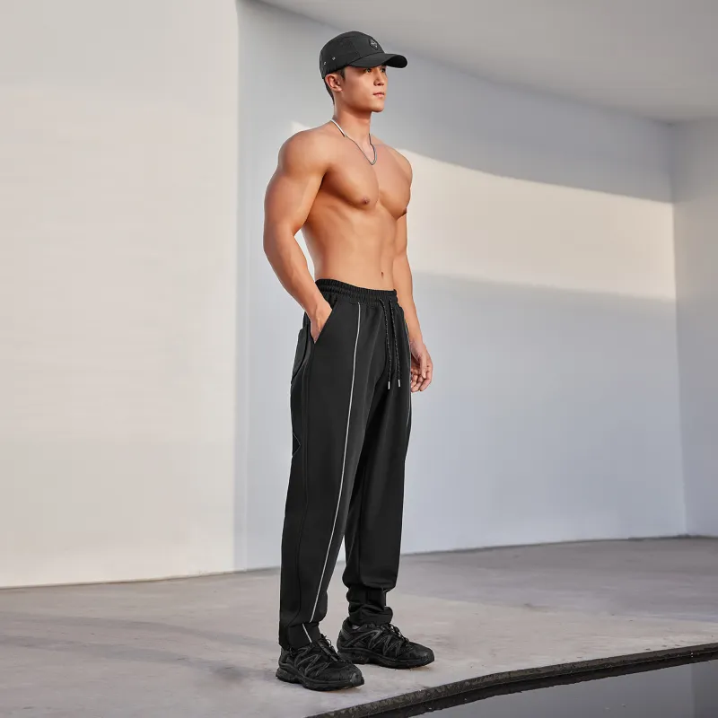 LUJIAMEN Casual Pants Men Black Choose According To Size Chart-6