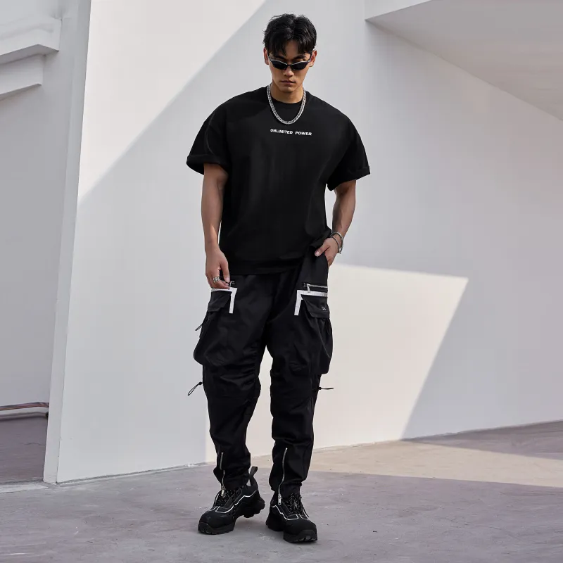 LUJIAMEN Cargo Pants Men Black Choose According To Size Chart-4