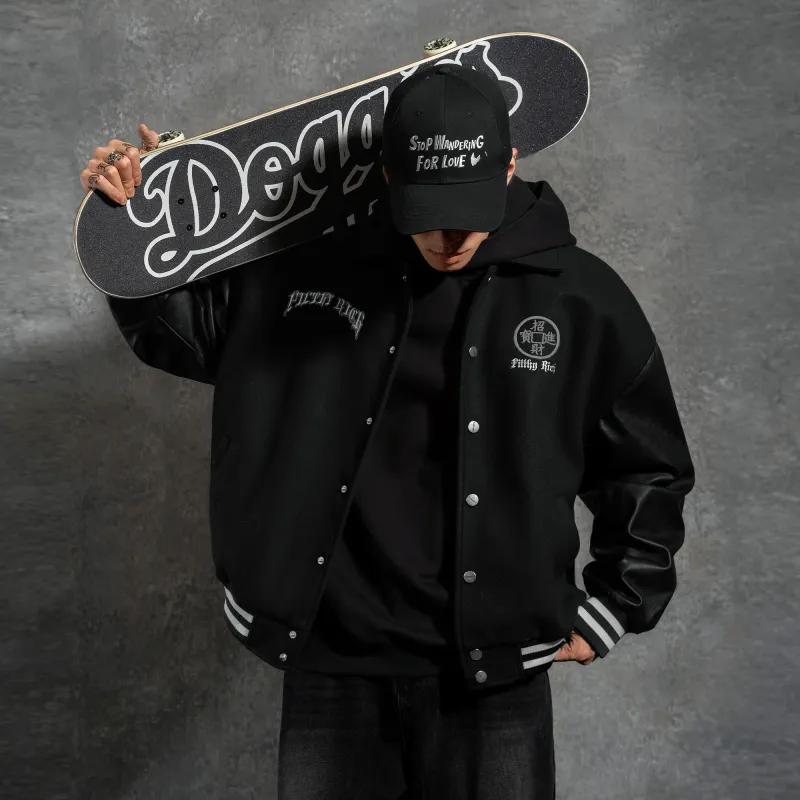 LUJIAMEN Baseball Jacket Early Spring And Fall Unisex-9