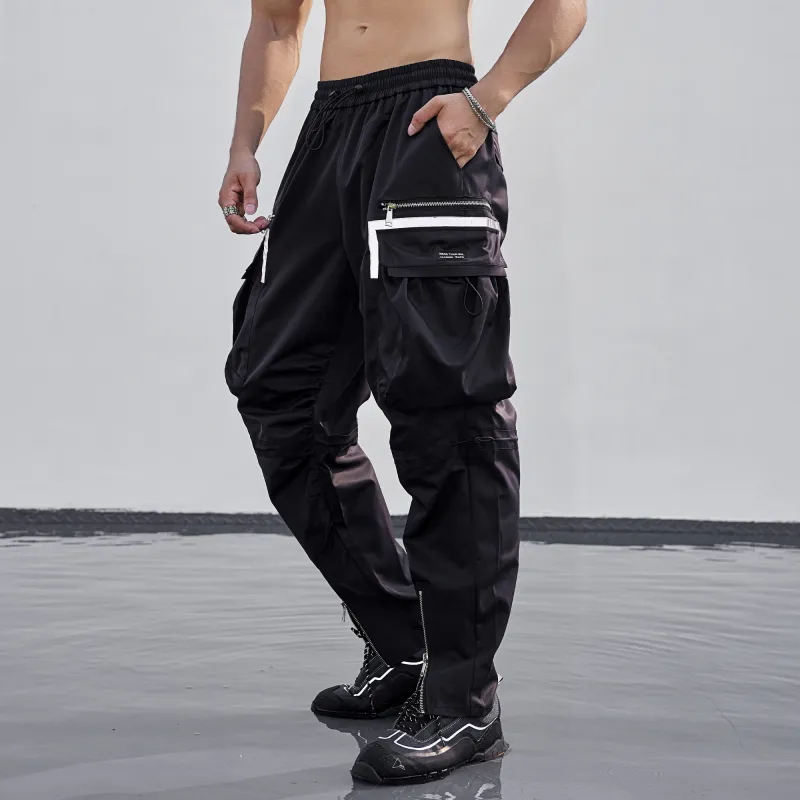 LUJIAMEN Cargo Pants Men Black Choose According To Size Chart-9