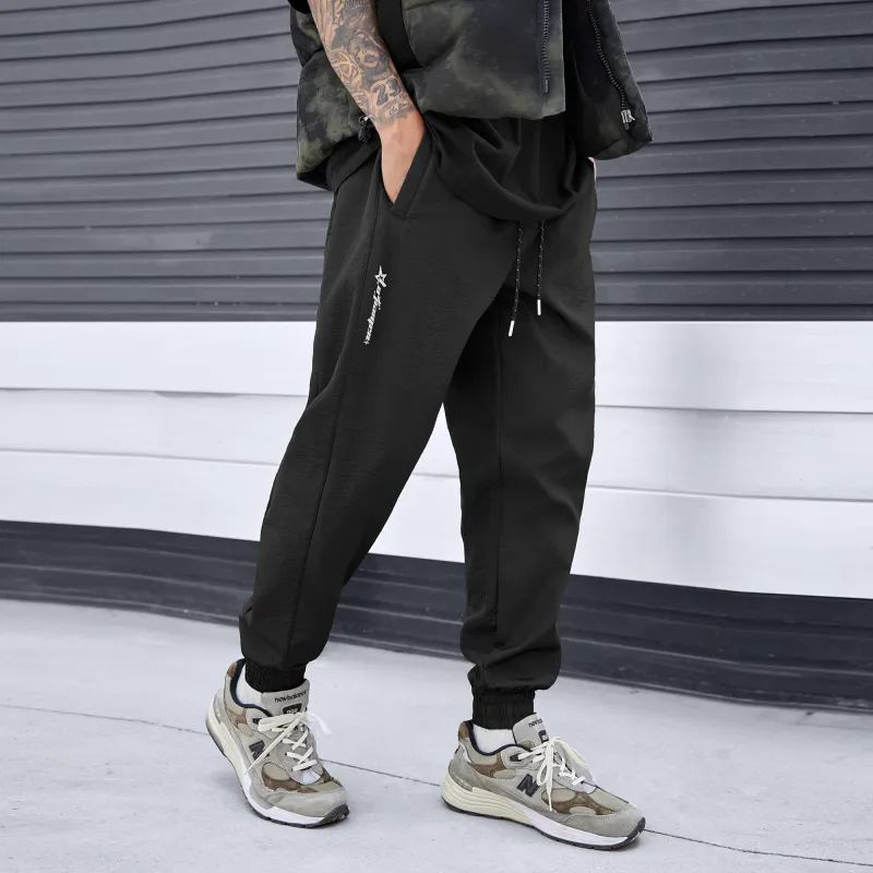 LUJIAMEN Casual Pants Unisex Black Choose According To Size Chart-2