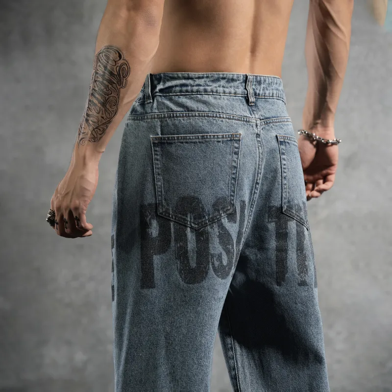 LUJIAMEN Jeans Unisex Blue-4