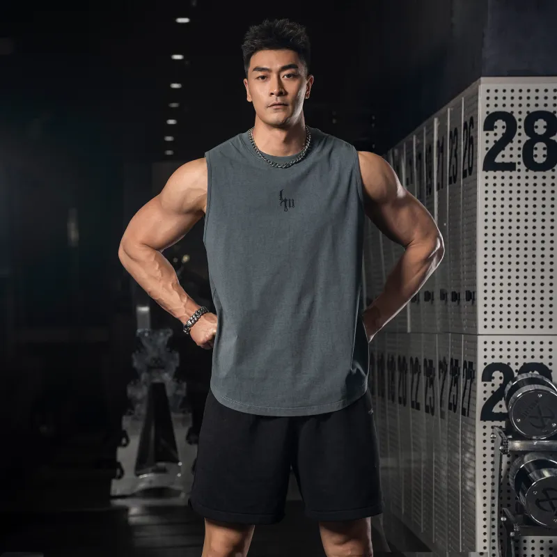 LUJIAMEN Tank Tops Men Gray-2