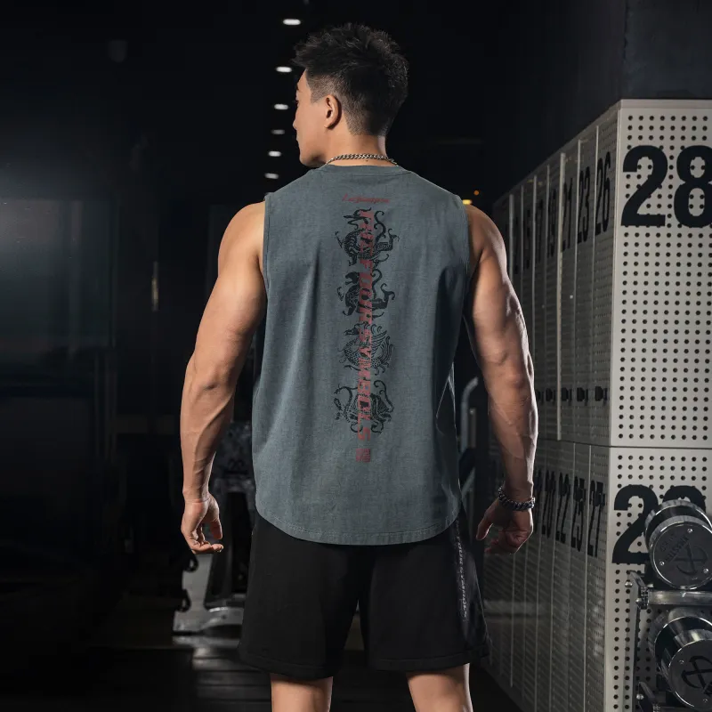 LUJIAMEN Tank Tops Men Gray-4