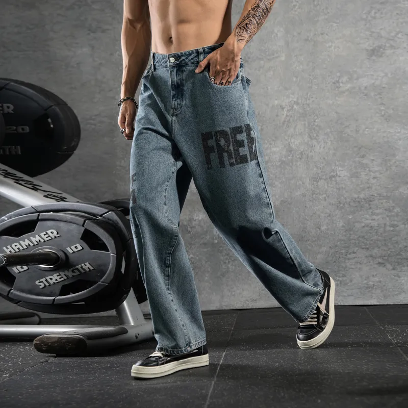 LUJIAMEN Jeans Unisex Blue-2