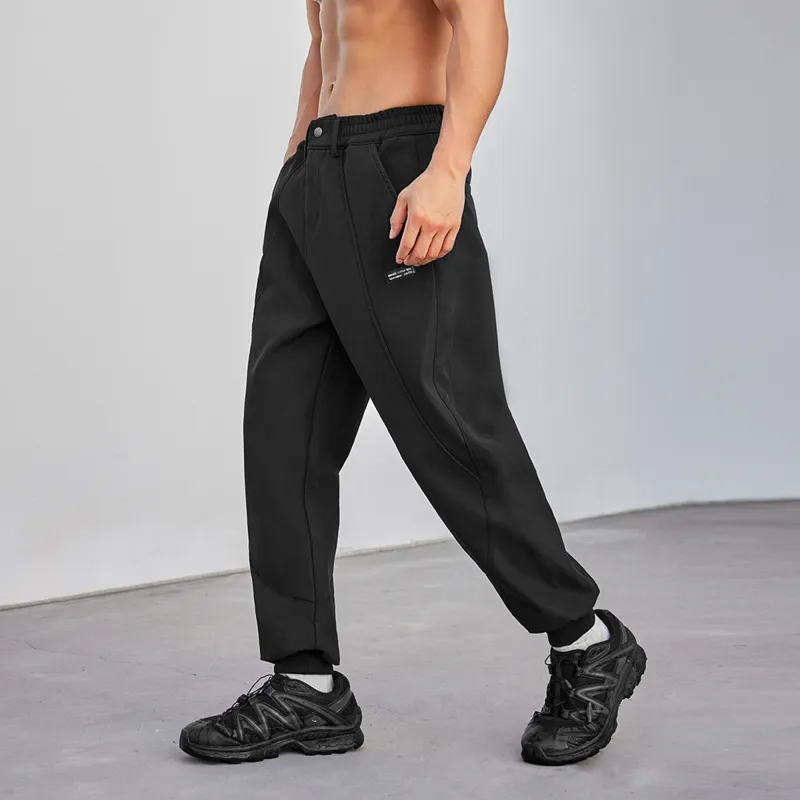 LUJIAMEN Knitted Sweatpants Men Black Choose According To Size Chart-5