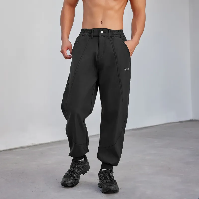 LUJIAMEN Knitted Sweatpants Men Black Choose According To Size Chart-4