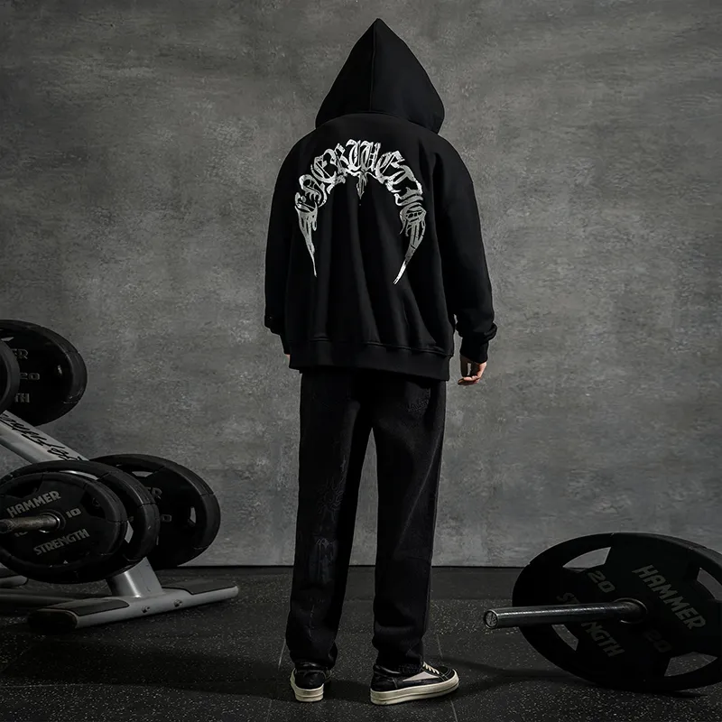 LUJIAMEN Sweatshirt Unisex Black-6