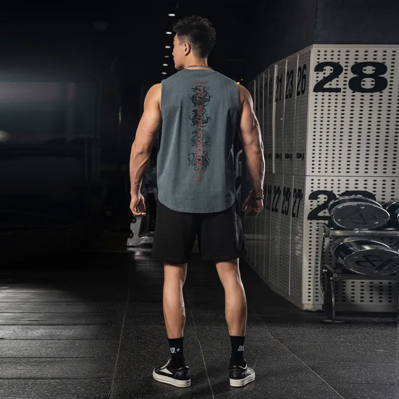 LUJIAMEN Tank Tops Men Gray-3