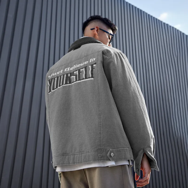 LUJIAMEN Jackets Unisex Gray Choose According To Size Chart-2
