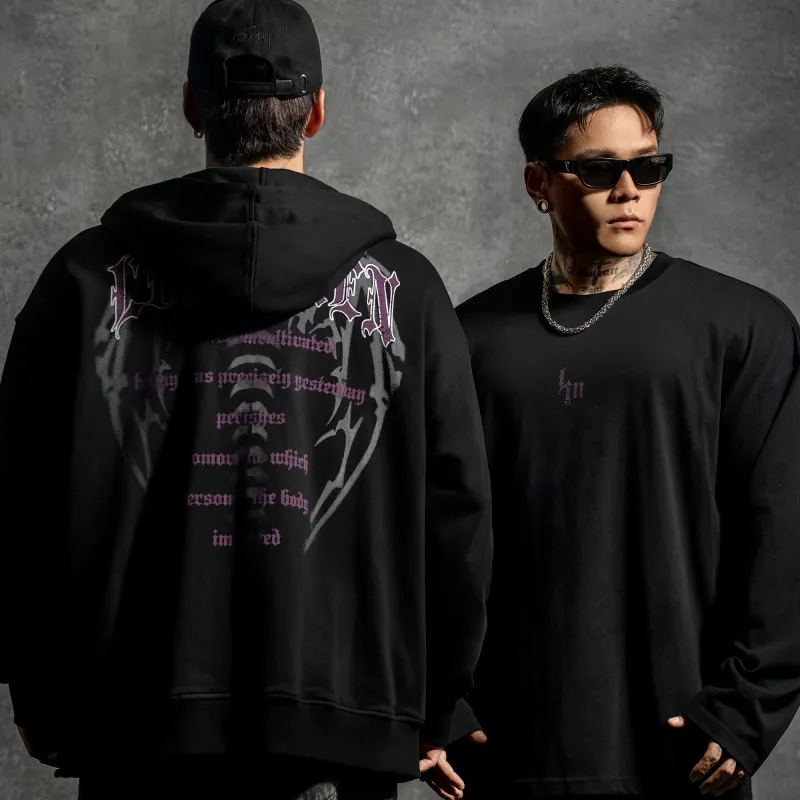 LUJIAMEN Sweatshirt Unisex Black-5